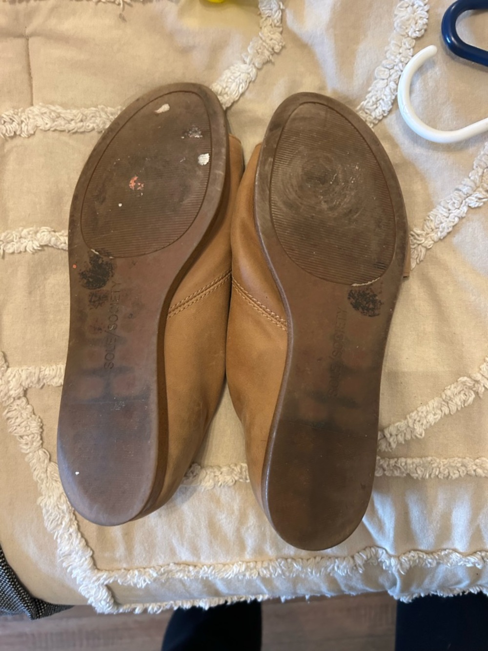 Sole Society Tan Suede Open-Toe Slide Sandals - Picture 5 of 7